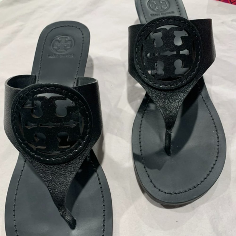 Tory Burch Wedge Sandal - Black